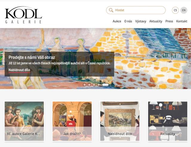 Screenshot of Galerie Kodl / web